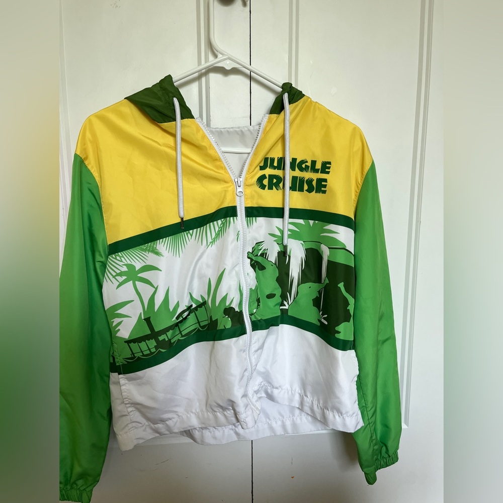 Disney Parks Jungle Cruise Windbreaker full zip Jacket size XS